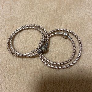 Pandora rope bracelet x2